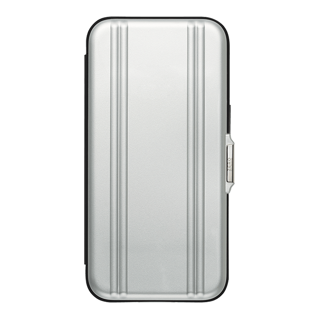 【iPhone13 Pro ケース】ZERO HALLIBURTON Hybrid Shockproof Flip Case for iPhone13 Pro (Silver)