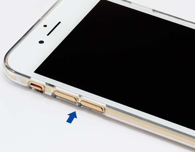 【iPhone7/7Plusケース】UNiCASEオリジナルのクリスタルスリムハードケース 各ボタン 詳細画像