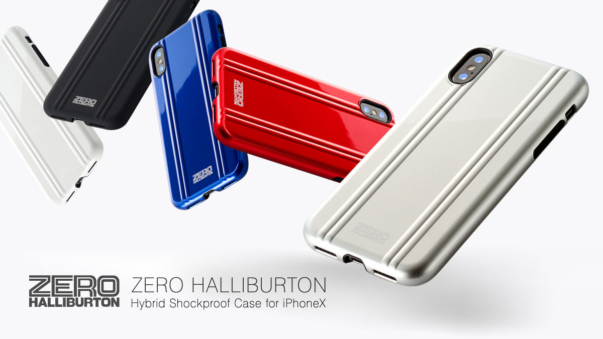 ZERO HALLIBURTON Shockproof case for iPhone X　ポリカーボネートケースとTPU素材のインナーケースを合わせた二層構造