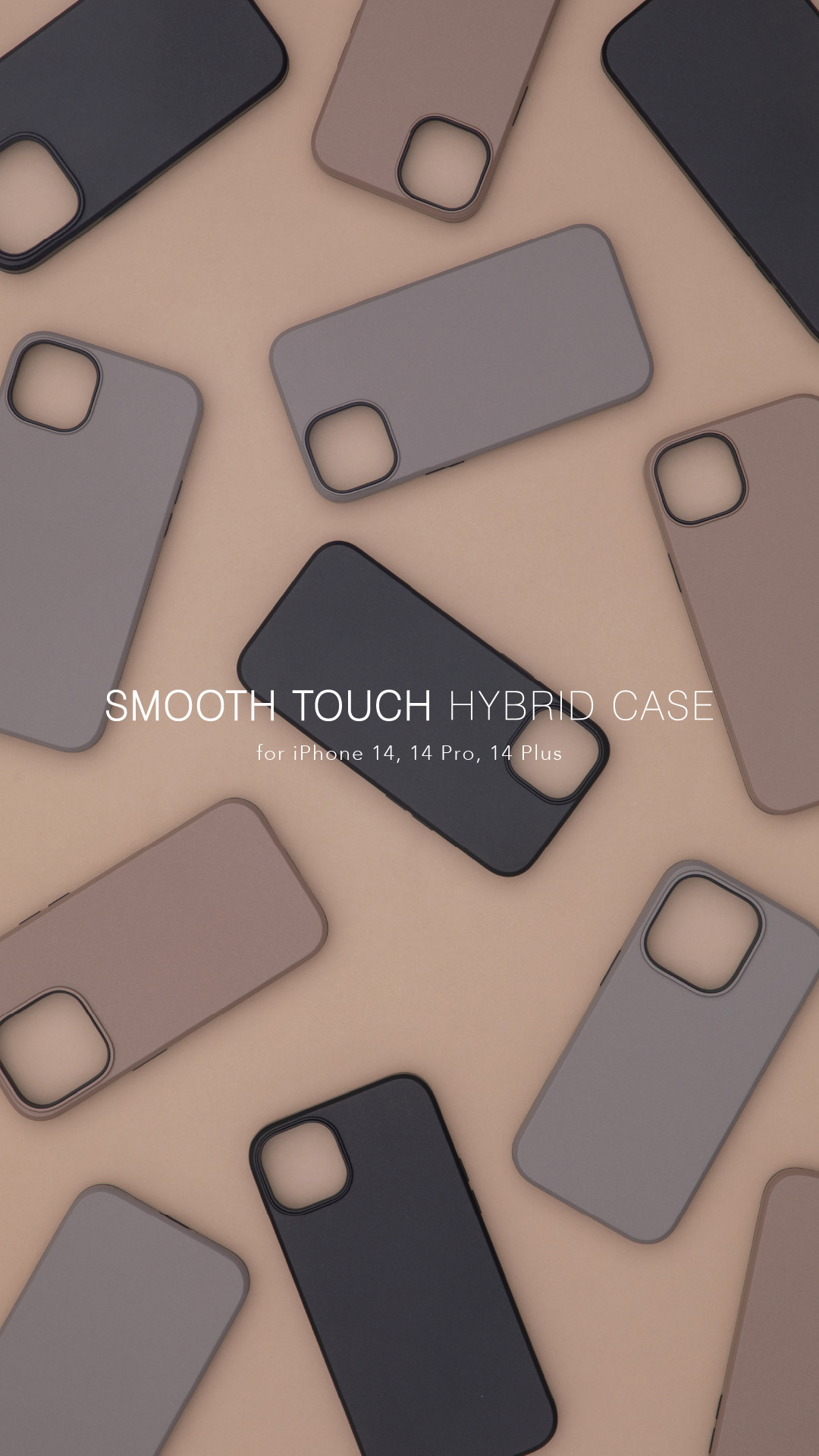 Smooth Touch Hybrid Case for for iPhone14, 14Pro, 14Plus, iPhoneSE 