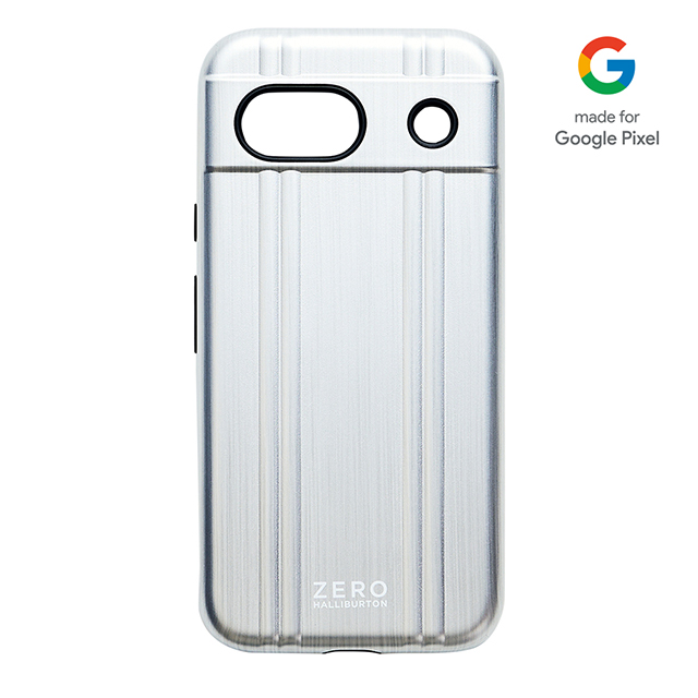 【Google Pixel 8a ケース】ZERO HALLIBURTON Hybrid Shockproof Case (Matte Silver)