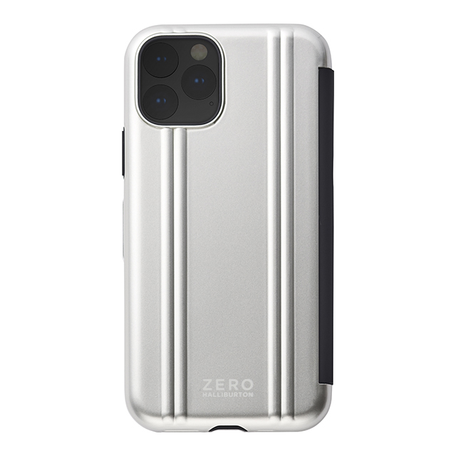 【【iPhone 11 Pro ケース】ZERO HALLIBURTON Hybrid Shockproof Flip case for iPhone 11 Pro(SILVER)