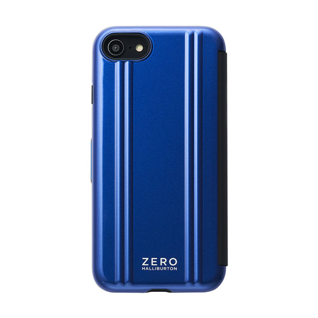 【iPhoneSE(第2世代)/8/7 ケース】ZERO HALLIBURTON Hybrid Shockproof Flip Case for 2020 New iPhone 4.7 inch (Blue)