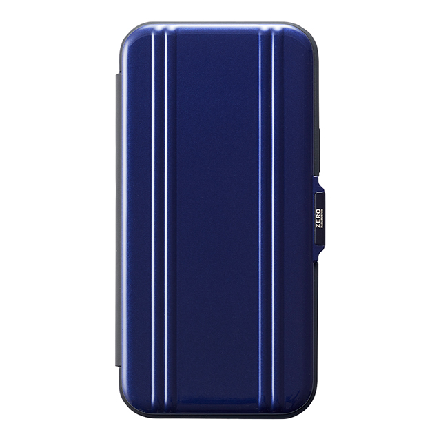 【iPhone 12/iPhone 12 Pro ケース】ZERO HALLIBURTON Hybrid Shockproof Flip Case for iPhone 6.1inch (Blue)