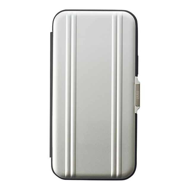 【iPhone 12/iPhone 12 Pro ケース】ZERO HALLIBURTON Hybrid Shockproof Flip Case for iPhone 6.1inch (Silver)