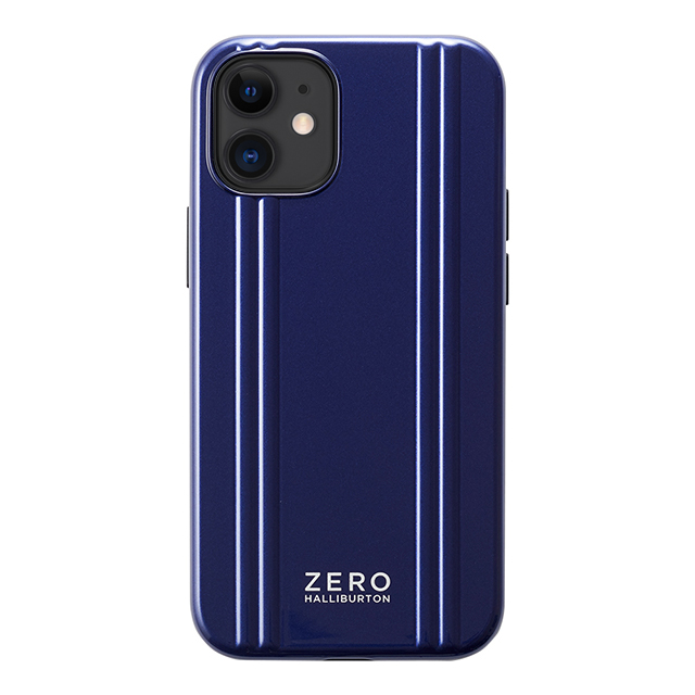 【iPhone 12 mini ケース】ZERO HALLIBURTON Hybrid Shockproof Case for 2020 New iPhone 5.4inch (Blue)