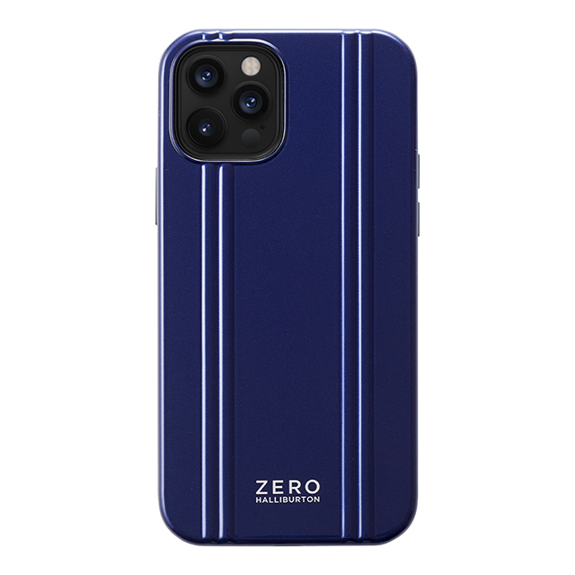 【iPhone 12/iPhone 12 Pro ケース】ZERO HALLIBURTON Hybrid Shockproof Case for iPhone 6.1inch (Blue)