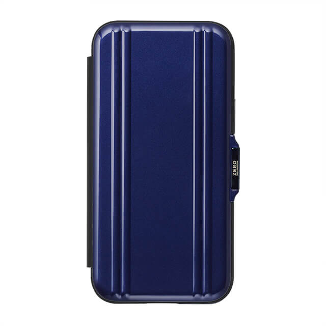 【iPhone 13 mini ケース】ZERO HALLIBURTON Hybrid Shockproof Flip Case for iPhone 13 mini (Blue)