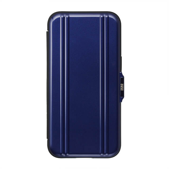 【iPhone 13 ケース】ZERO HALLIBURTON Hybrid Shockproof Flip Case for iPhone 13 (Blue)
