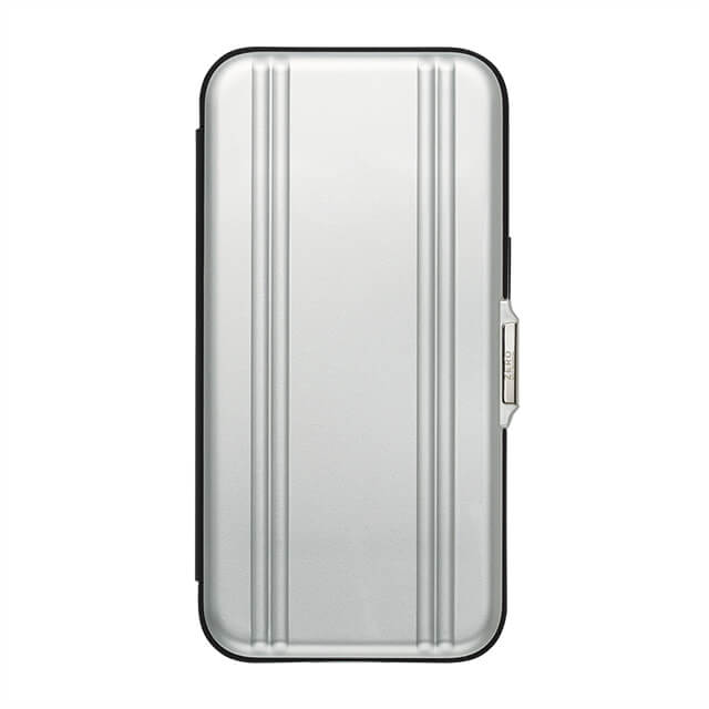 【iPhone 13 ケース】ZERO HALLIBURTON Hybrid Shockproof Flip Case for iPhone 13 (Silver)