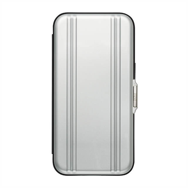 【iPhone 13 Pro ケース】ZERO HALLIBURTON Hybrid Shockproof Flip Case for iPhone 13 Pro (Silver)