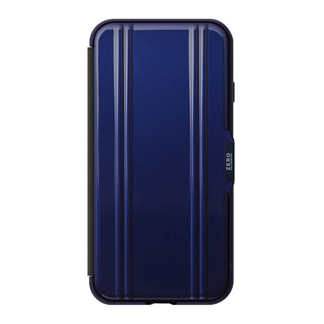 【iPhoneSE(第3世代) ケース】ZERO HALLIBURTON Hybrid Shockproof Flip Case for iPhoneSE(第3世代) (Blue)