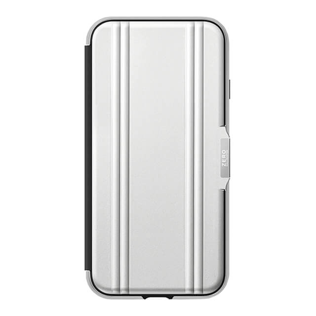【iPhoneSE(第3世代) ケース】ZERO HALLIBURTON Hybrid Shockproof Flip Case for iPhoneSE(第3世代) (Silver)