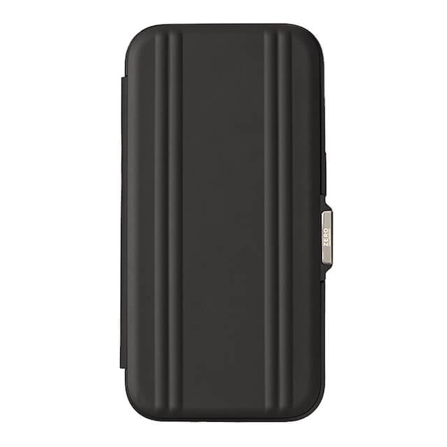 【iPhone14 Pro ケース】ZERO HALLIBURTON Hybrid Shockproof Flip Case(Black)
