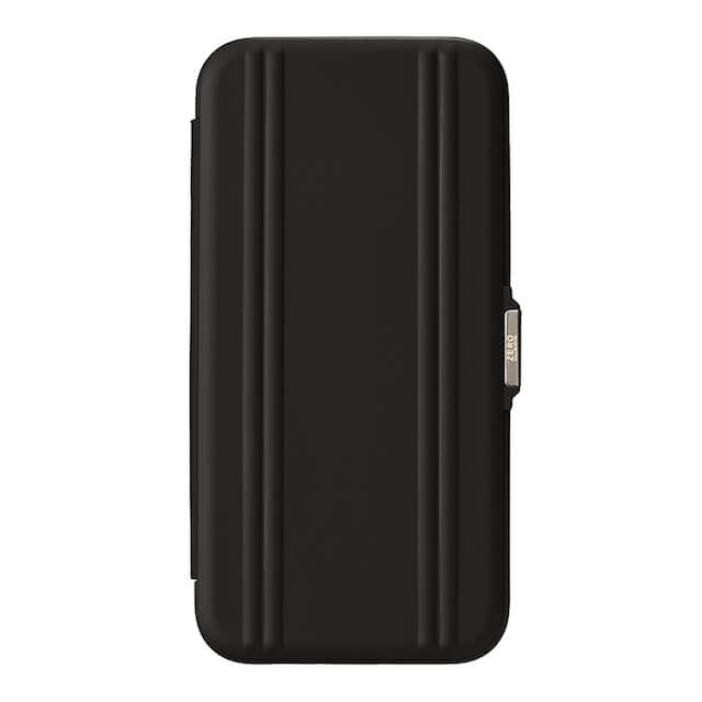 【iPhone14 Plus ケース】ZERO HALLIBURTON Hybrid Shockproof Flip Case(Black)