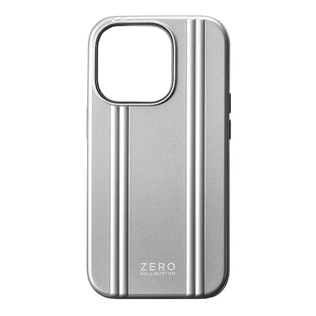【iPhone14 Pro ケース】ZERO HALLIBURTON Hybrid Shockproof Case(Silver)