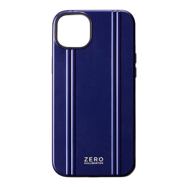 【iPhone14 Plus ケース】ZERO HALLIBURTON Hybrid Shockproof Case(Blue)