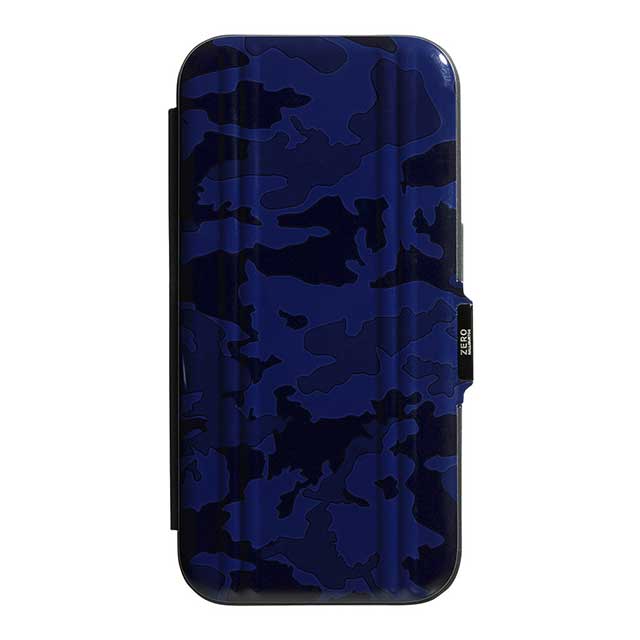 【iPhone15 ケース】ZERO HALLIBURTON Hybrid Shockproof Flip Case for iPhone15(NavyCamo)