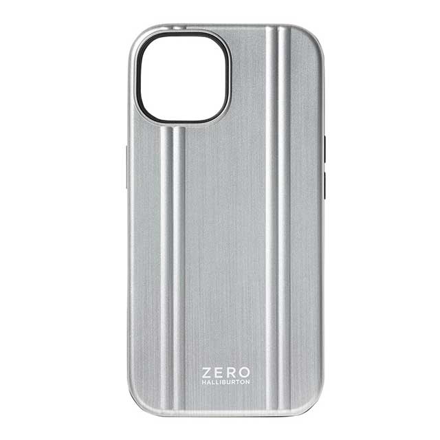 【iPhone15 ケース】ZERO HALLIBURTON Hybrid Shockproof Case for iPhone15 (Matte Silver）