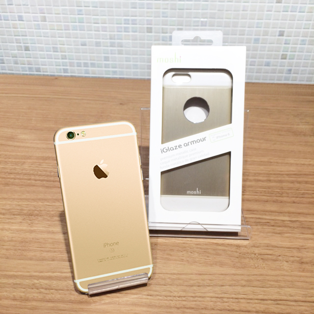 iPhone6sゴールドとiGlaze Armour Satin Gold