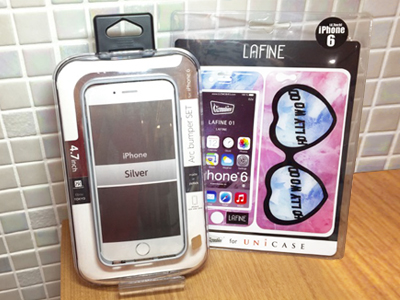 夏コーデ  【iPhone6 ケース】Arc バンパーセット (シルバー)×【限定】【iPhone6 スキンシール】Gizmobies LAFINE 01