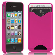 iPhone 4S/4 兼用 カードホルダー付ハードケース ID Case マット・ホット・ピンク