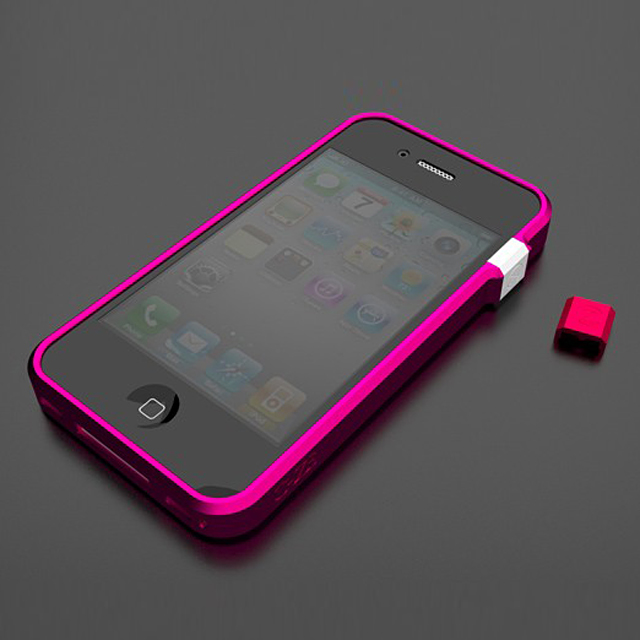 【iPhone4S/4】CAZE ThinEdge frame case for iPhone 4 Bumper - Pinkサブ画像