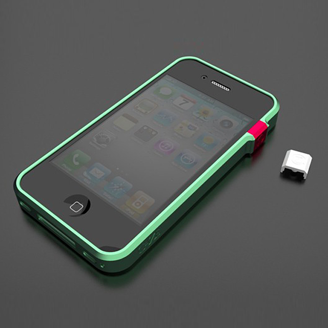 【iPhone4S/4】CAZE ThinEdge frame case for iPhone 4 Bumper - Greenサブ画像