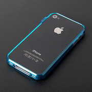 【iPhone4S/4】CAZE ThinEdge Clear frame case for iPhone 4 Bumper - Blue