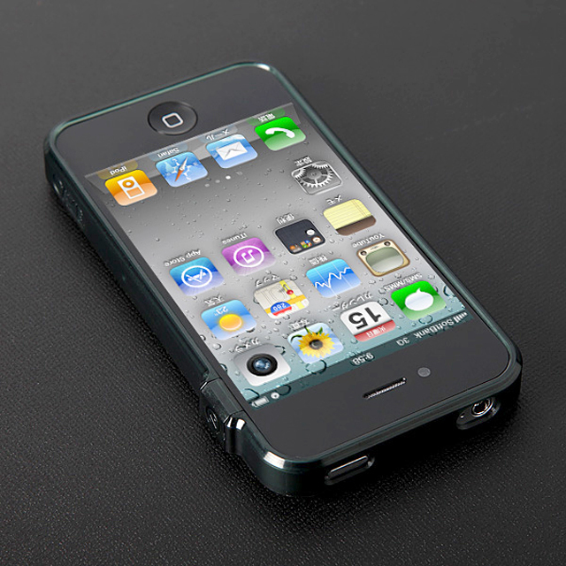 【iPhone4S/4】CAZE ThinEdge Clear frame case for iPhone 4 Bumper - Grayサブ画像