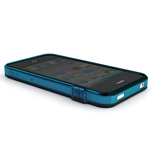 【iPhone4S/4】CAZE ThinEdge Clear frame case for iPhone 4 Bumper - Blueサブ画像