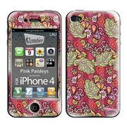 【iPhone4S/4 スキンシール】Pink Paisley ...