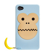 iPhone 4S/4 Creatures： Bubbles Monkey Case, Blue