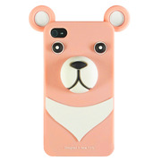 【iPhone4】iburg Full Protection Silicon Bear, Light Pink