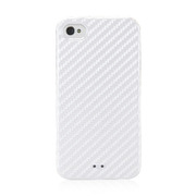 【iPhone4S/4 ケース】CarbonLook ホワイト