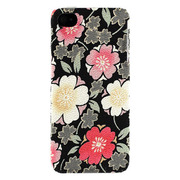 【iPhone 4S/4】新柄!KIMONO Case 着物ケース(なでしこ桜/黒)
