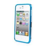 CAPDASE iPhone 4S / 4 Alumor Bumper Duo Frame, Blue / Silver
