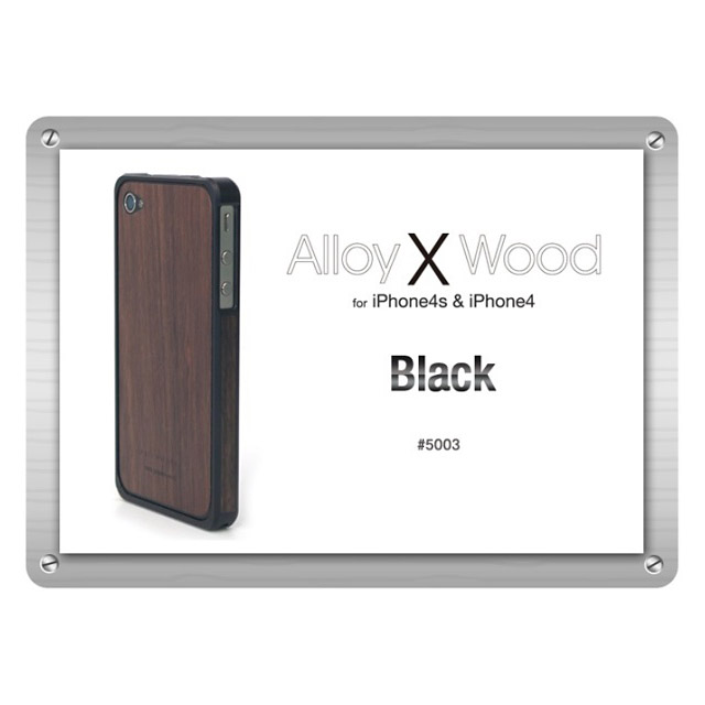 Alloy X Wood Bumper for iPhone 4/4S - Black×Ebonyサブ画像