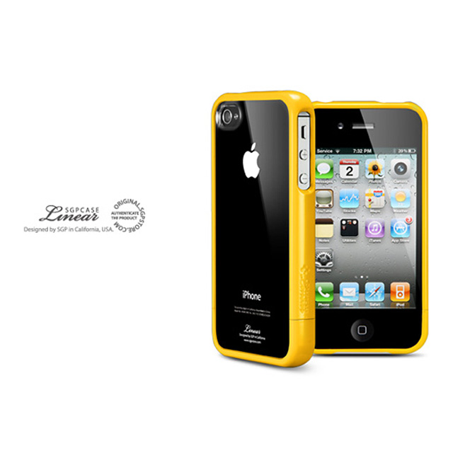 【iPhone4S/4 ケース】SGP Case Linear Crystal Series [Reventon Yellow]サブ画像