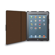 iPad(第3世代)/レザーカバー/スタンド＆タイピングタイプ/ブラック