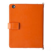 【iPad(第3世代/第4世代) ケース】iPad用レザーフリップノート(オレンジ)
