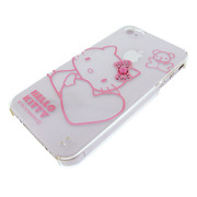 【iPhone4S/4 ケース】キティ・マイメロ メタリック iphone4/4Sカバー ピンク