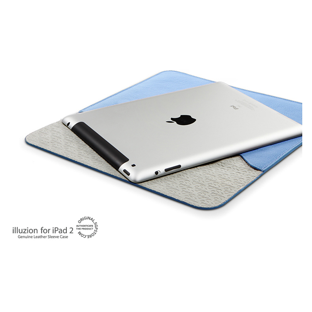 【iPad(第3世代/第4世代) iPad2 ケース】SPIGEN SGPレザーケース イリュージョン スリーブ [テンダー・ブルー]サブ画像