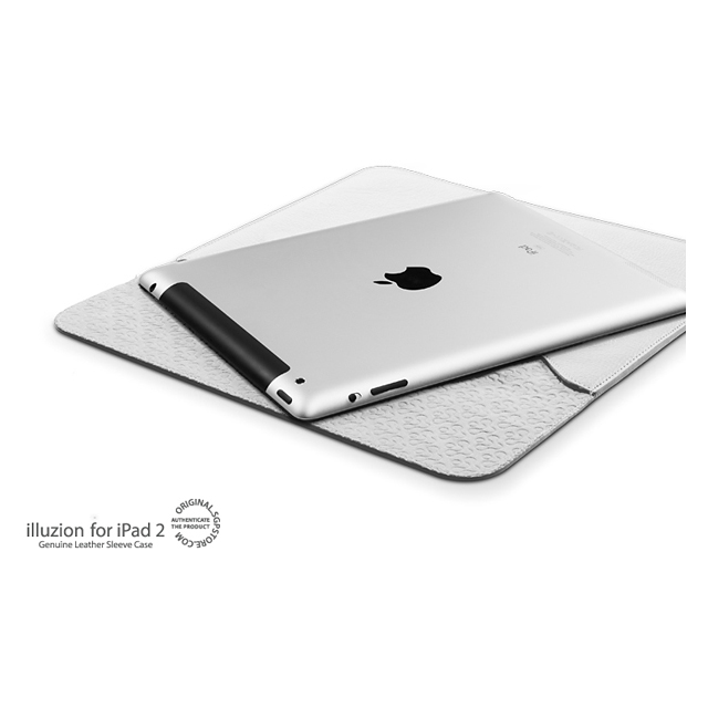 【iPad(第3世代/第4世代) iPad2 ケース】SPIGEN SGPレザーケース イリュージョン スリーブ [ホワイト]サブ画像