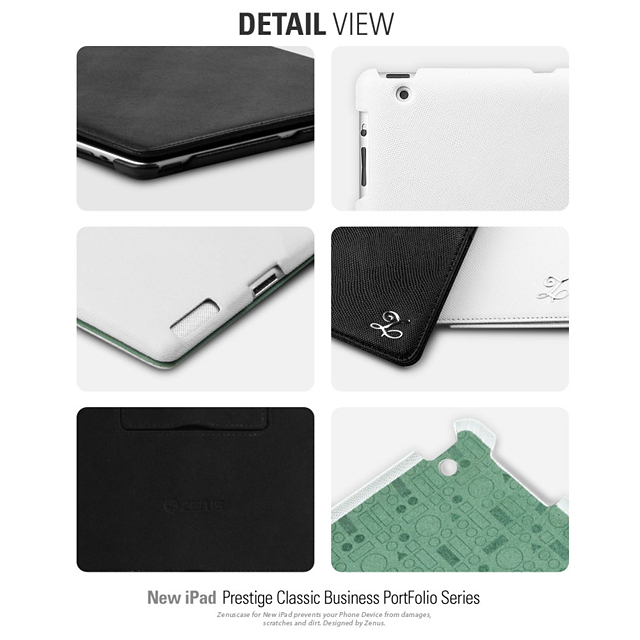 【iPad(第3世代) ケース】Prestige Classic Business Portfolio ブラックサブ画像