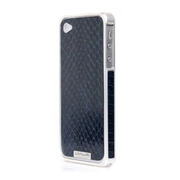 Alloy X Leather Bumper for iPhone 4/4S - Silver