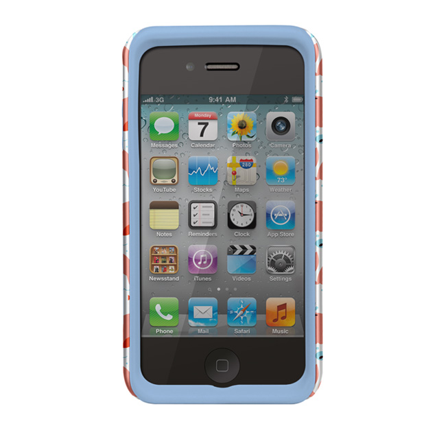 【iPhone ケース】Case-Mate iPhone 4S / 4 Hybrid Tough Case, ”I Make My Case” Tad Carpenter - Whales/Liner Light Blue (283c)サブ画像