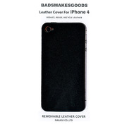 【iPhone4S/4 ケース】BADSMAKESGOODS レザーカバー (Fur-Black)