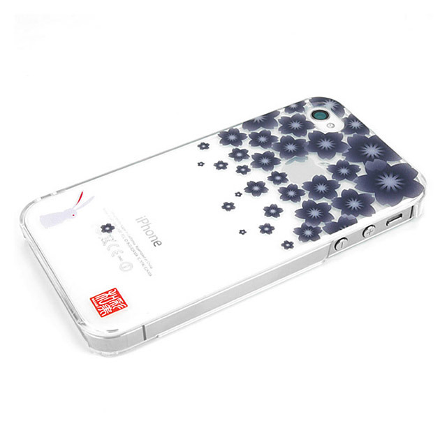 【iPhone ケース】和彩美「ふるる」：iPhone4S/4用堅装飾カバー透し(重ね桜に兎)