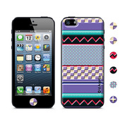 【iPhoneSE(第1世代)/5s/5 スキンシール】Cushi Art Deco Purple